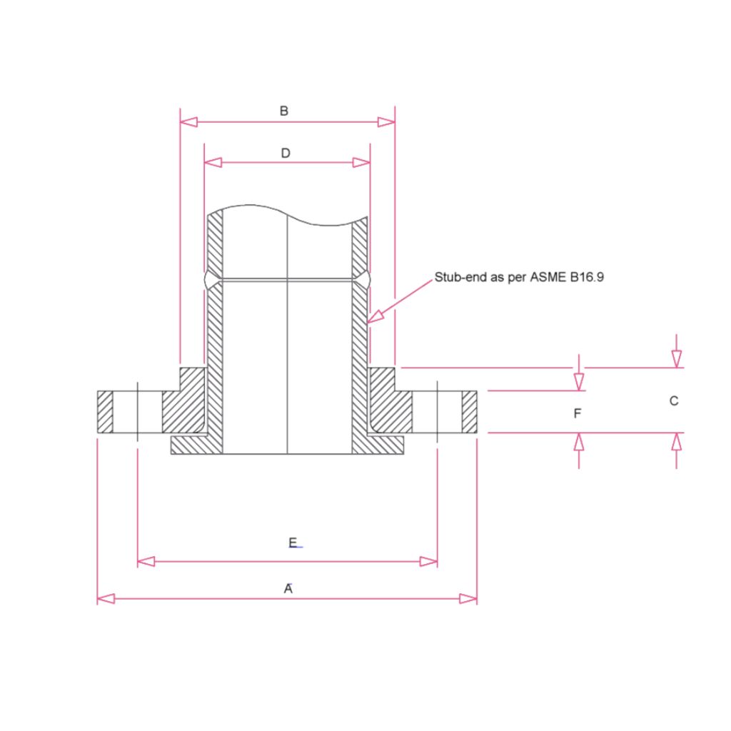 Lap Joint Flange Diagram