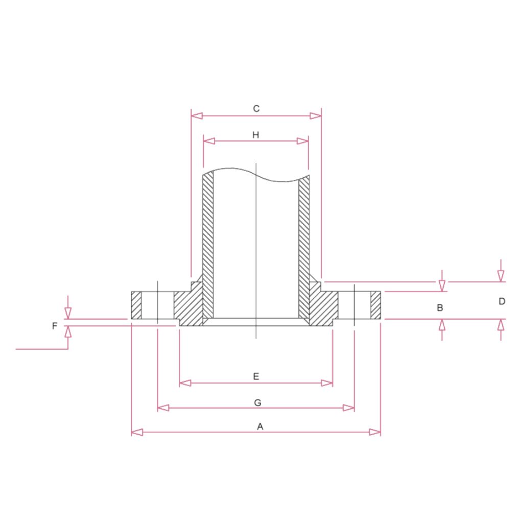 Slip on Flange Diagram