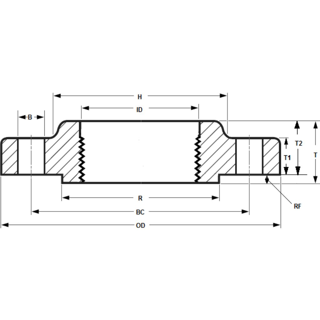 Threaded Flange Diagram